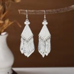 Ethnic style earrings, Bohemian alloy earrings, handmade complex alloy filigree craftsmanship, magnificent pendant earrings