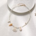 Cross-border Amazon new products: Summer casual ocean vacation style conch women's necklaces, fashionable shell pendants for collarbone chains