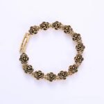 Vintage black rose bracelet, European and American Cuban accessories, personalized hip-hop street punk style trendy accessories