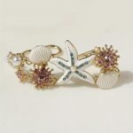 New summer casual Bohemian-style beach starfish, shell and coral bracelets and necklaces, collarbone necklaces