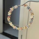 "Spring and Flower Fields" Dopamine-colored Crystal Flower Bracelet, a Delicate Summer Jewelry Gift for Sweet Girls and Besties