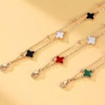 Lucky Four - Leaf Clover Bracelet for Good Luck