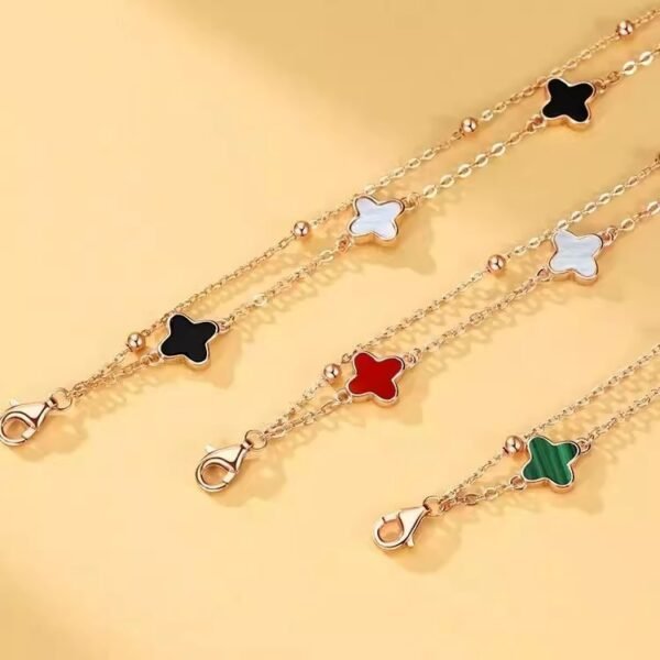 Lucky Four - Leaf Clover Bracelet for Good Luck