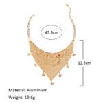 Popular fashion necklaces, trendy collarbone chains, pentagram vintage triangular scarf necklaces