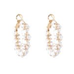 Super sparkly crystal ear loops. These are luxurious, fashionable, versatile, and have a niche and high - end feel. They are Korean - style creative earrings.