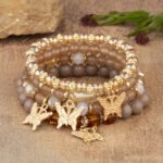 Wholesale Bohemian-style multi-layer wooden bead beaded bracelets, elastic bracelets, and European and American jewelry