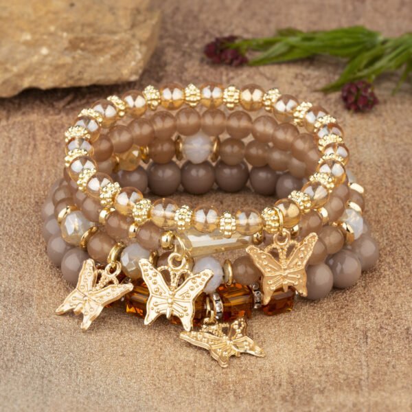 Wholesale Bohemian-style multi-layer wooden bead beaded bracelets, elastic bracelets, and European and American jewelry