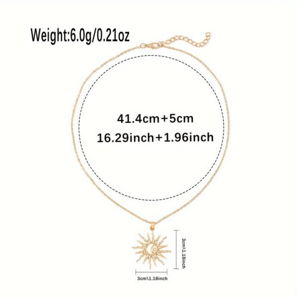 European and American cross - border e - commerce fashion alloy moon pendants, niche and versatile sun - studded diamond necklaces and star necklaces