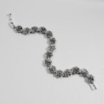 Vintage black rose bracelet, European and American Cuban accessories, personalized hip-hop street punk style trendy accessories