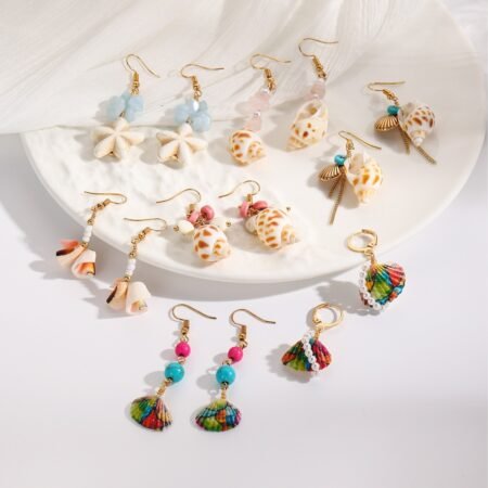 Wholesale cross-border tassel earrings and pendants, dried flower ethnic-style and personalized earrings