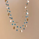 Women's blue zircon shell tassel bracelet, a niche design with a sense of luxury, high - end style, fashionable and versatile jewelry.