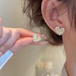 Women's zircon micro-set stud earrings and hoop earrings in a light luxury and minimalist style, with a niche feel for autumn 2025, butterfly-shaped ear jewelry