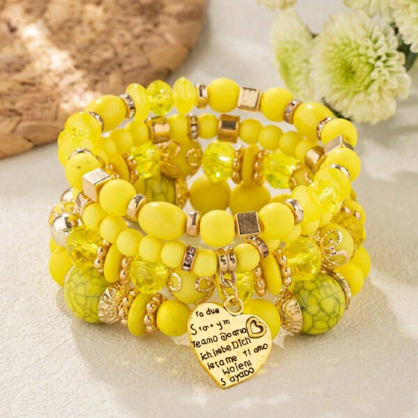 Wholesale Bohemian-style multi-layer wooden bead beaded bracelets, elastic bracelets, and European and American jewelry