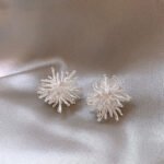 Exquisite dandelion firework stud earrings for women, with a sense of sophistication and uniqueness. New styles for 2025, featuring a niche design and a touch of luxury.