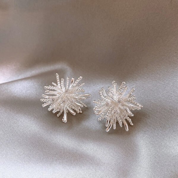 Exquisite dandelion firework stud earrings for women, with a sense of sophistication and uniqueness. New styles for 2025, featuring a niche design and a touch of luxury.
