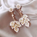 Women's super-fairy Baroque pearl shell earrings, long and gentle tassel earrings, new and niche high-end jewelry