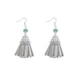 New Chinese style imitation Miao silver women's ethnic style personalized earrings, niche ancient - style, simple and versatile jewelry, tassel earrings, water - drop shape