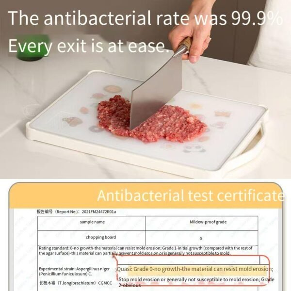 Thickened 304 stainless steel double-sided chopping board, kitchen cutting board for household use, anti-mildew plastic fruit cutting board