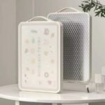 Thickened 304 stainless steel double-sided chopping board, kitchen cutting board for household use, anti-mildew plastic fruit cutting board