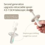 [Great deal!] Glass spice jars with retractable spoons, sealed and integrated for seasoning, moisture-proof kitchen spice containers for MSG, salt, etc.