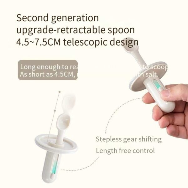 [Great deal!] Glass spice jars with retractable spoons, sealed and integrated for seasoning, moisture-proof kitchen spice containers for MSG, salt, etc.