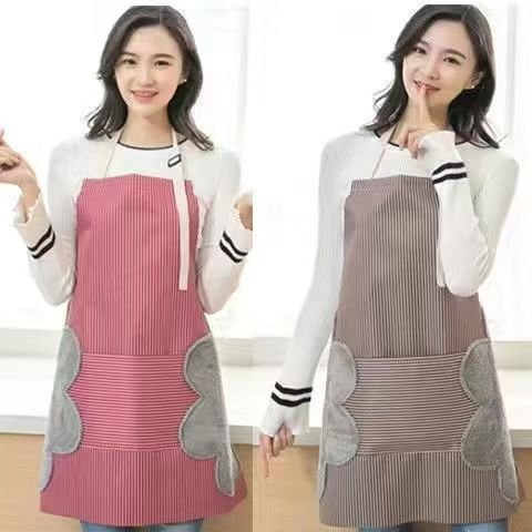 Kitchen cooking apron, waterproof and oil-proof, suitable for household chores and cleaning, dirt-resistant. A fashionable canvas apron, wear-resistant, for home use, available for both men and women.