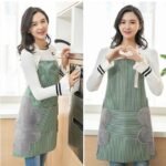 Kitchen cooking apron, waterproof and oil-proof, suitable for household chores and cleaning, dirt-resistant. A fashionable canvas apron, wear-resistant, for home use, available for both men and women.